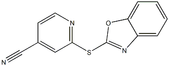 2-(1,3-benzoxazol-2-ylsulfanyl)pyridine-4-carbonitrile 结构式