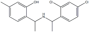 2-(1-{[1-(2,4-dichlorophenyl)ethyl]amino}ethyl)-5-methylphenol 结构式