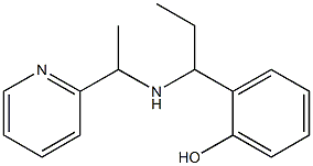 2-(1-{[1-(pyridin-2-yl)ethyl]amino}propyl)phenol 结构式