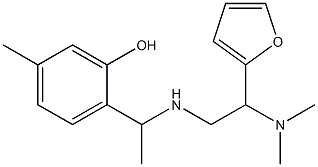 2-(1-{[2-(dimethylamino)-2-(furan-2-yl)ethyl]amino}ethyl)-5-methylphenol 结构式