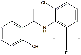 2-(1-{[2-chloro-6-(trifluoromethyl)phenyl]amino}ethyl)phenol 结构式