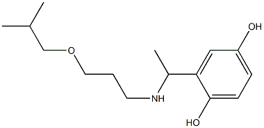 2-(1-{[3-(2-methylpropoxy)propyl]amino}ethyl)benzene-1,4-diol 结构式