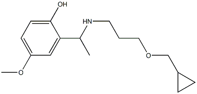 2-(1-{[3-(cyclopropylmethoxy)propyl]amino}ethyl)-4-methoxyphenol 结构式