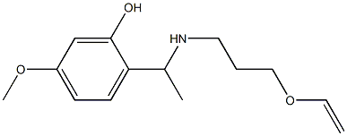 2-(1-{[3-(ethenyloxy)propyl]amino}ethyl)-5-methoxyphenol 结构式