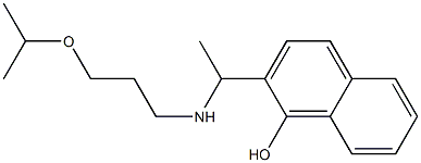 2-(1-{[3-(propan-2-yloxy)propyl]amino}ethyl)naphthalen-1-ol 结构式