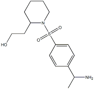 2-(1-{[4-(1-aminoethyl)benzene]sulfonyl}piperidin-2-yl)ethan-1-ol 结构式