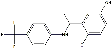 2-(1-{[4-(trifluoromethyl)phenyl]amino}ethyl)benzene-1,4-diol 结构式