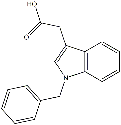 2-(1-benzyl-1H-indol-3-yl)acetic acid 结构式