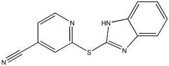 2-(1H-1,3-benzodiazol-2-ylsulfanyl)pyridine-4-carbonitrile 结构式