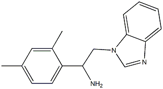 2-(1H-benzimidazol-1-yl)-1-(2,4-dimethylphenyl)ethanamine 结构式