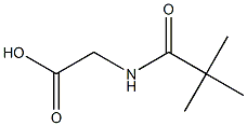 2-(2,2-dimethylpropanamido)acetic acid 结构式