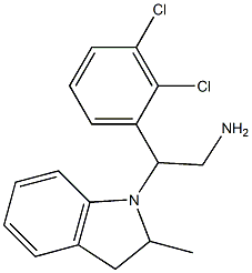 2-(2,3-dichlorophenyl)-2-(2-methyl-2,3-dihydro-1H-indol-1-yl)ethan-1-amine 结构式