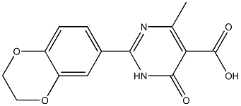 2-(2,3-dihydro-1,4-benzodioxin-6-yl)-4-methyl-6-oxo-1,6-dihydropyrimidine-5-carboxylic acid 结构式