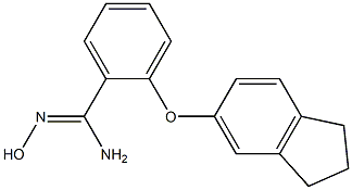 2-(2,3-dihydro-1H-inden-5-yloxy)-N'-hydroxybenzene-1-carboximidamide 结构式
