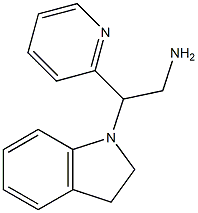 2-(2,3-dihydro-1H-indol-1-yl)-2-(pyridin-2-yl)ethan-1-amine 结构式