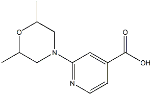 2-(2,6-dimethylmorpholin-4-yl)pyridine-4-carboxylic acid 结构式