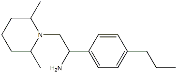 2-(2,6-dimethylpiperidin-1-yl)-1-(4-propylphenyl)ethan-1-amine 结构式