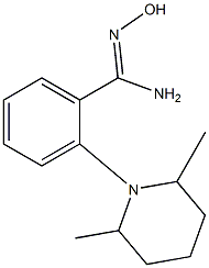 2-(2,6-dimethylpiperidin-1-yl)-N'-hydroxybenzene-1-carboximidamide 结构式