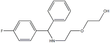 2-(2-{[(4-fluorophenyl)(phenyl)methyl]amino}ethoxy)ethan-1-ol 结构式