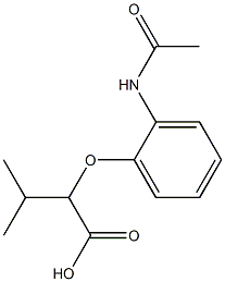 2-(2-acetamidophenoxy)-3-methylbutanoic acid 结构式