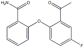 2-(2-acetyl-4-fluorophenoxy)benzamide 结构式