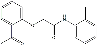 2-(2-acetylphenoxy)-N-(2-methylphenyl)acetamide 结构式