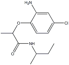 2-(2-amino-4-chlorophenoxy)-N-(butan-2-yl)propanamide 结构式