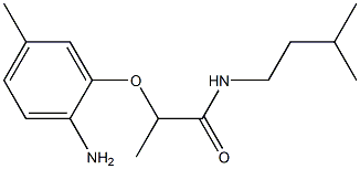 2-(2-amino-5-methylphenoxy)-N-(3-methylbutyl)propanamide 结构式