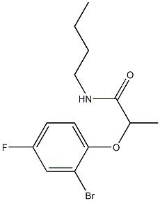 2-(2-bromo-4-fluorophenoxy)-N-butylpropanamide 结构式