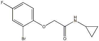 2-(2-bromo-4-fluorophenoxy)-N-cyclopropylacetamide 结构式