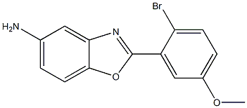 2-(2-bromo-5-methoxyphenyl)-1,3-benzoxazol-5-amine 结构式