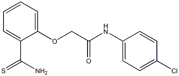 2-(2-carbamothioylphenoxy)-N-(4-chlorophenyl)acetamide 结构式