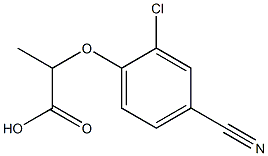 2-(2-chloro-4-cyanophenoxy)propanoic acid 结构式