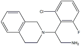 2-(2-chloro-6-fluorophenyl)-2-(1,2,3,4-tetrahydroisoquinolin-2-yl)ethan-1-amine 结构式