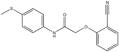 2-(2-cyanophenoxy)-N-[4-(methylthio)phenyl]acetamide 结构式