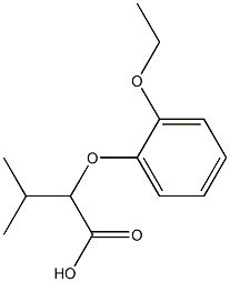 2-(2-ethoxyphenoxy)-3-methylbutanoic acid 结构式