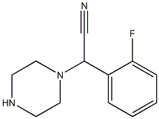 2-(2-fluorophenyl)-2-(piperazin-1-yl)acetonitrile 结构式