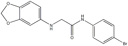 2-(2H-1,3-benzodioxol-5-ylamino)-N-(4-bromophenyl)acetamide 结构式