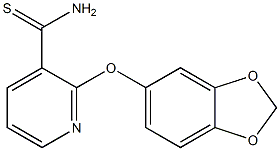 2-(2H-1,3-benzodioxol-5-yloxy)pyridine-3-carbothioamide 结构式