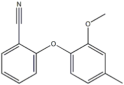 2-(2-methoxy-4-methylphenoxy)benzonitrile 结构式