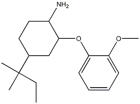 2-(2-methoxyphenoxy)-4-(2-methylbutan-2-yl)cyclohexan-1-amine 结构式