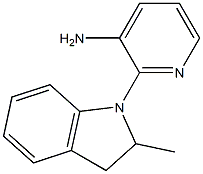 2-(2-methyl-2,3-dihydro-1H-indol-1-yl)pyridin-3-amine 结构式