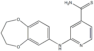 2-(3,4-dihydro-2H-1,5-benzodioxepin-7-ylamino)pyridine-4-carbothioamide 结构式