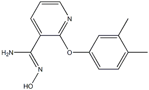 2-(3,4-dimethylphenoxy)-N'-hydroxypyridine-3-carboximidamide 结构式