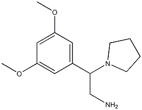 2-(3,5-dimethoxyphenyl)-2-(pyrrolidin-1-yl)ethan-1-amine 结构式