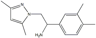 2-(3,5-dimethyl-1H-pyrazol-1-yl)-1-(3,4-dimethylphenyl)ethan-1-amine 结构式