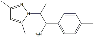 2-(3,5-dimethyl-1H-pyrazol-1-yl)-1-(4-methylphenyl)propan-1-amine 结构式