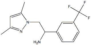 2-(3,5-dimethyl-1H-pyrazol-1-yl)-1-[3-(trifluoromethyl)phenyl]ethanamine 结构式