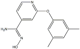 2-(3,5-dimethylphenoxy)-N'-hydroxypyridine-4-carboximidamide 结构式