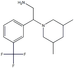 2-(3,5-dimethylpiperidin-1-yl)-2-[3-(trifluoromethyl)phenyl]ethan-1-amine 结构式